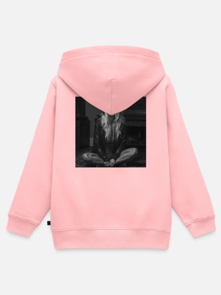 Maxima im Dunkeln - Kinder Premium Organic Zip Hoodie - Rosa