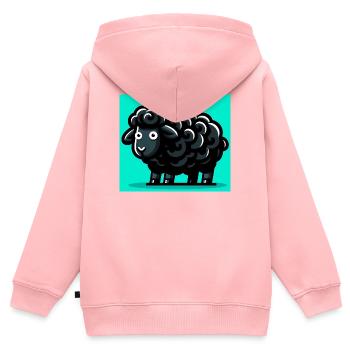 Schwarzes Schaf - Kinder Premium Organic Zip Hoodie - Rosa - Hinten - AI Model Kid Female (0cm)