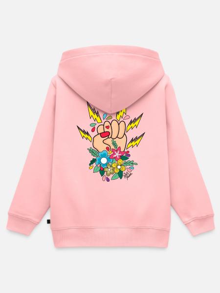 Frauenpower - Kinder Premium Organic Zip Hoodie - Rosa