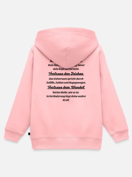 Hoere auf dein Herz - Kinder Premium Organic Zip Hoodie - Rosa