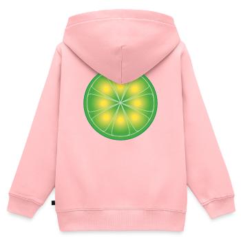 LimeWire old - Shirtdesign Unisex - Kinder Premium Organic Zip Hoodie - Rosa - Hinten - AI Model Kid Female (0cm)