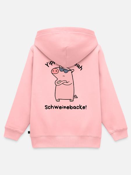 Yippie-Ya-Yeah Schweinebacke - Kinder Premium Organic Zip Hoodie - Rosa