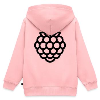 Maulbeerbaum - Kinder Premium Organic Zip Hoodie - Rosa - Hinten - AI Model Kid Female (0cm)