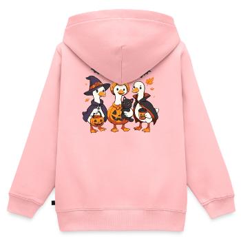 Mignon Halloween Canard Famille En Costumes - Sweat Premium à capuche zippé enfant bio - rose - Dos - AI Model Kid Female (0cm)