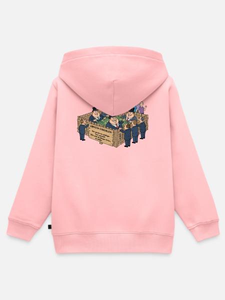 Lobbyisten-Streichelzoo - Kinder Premium Organic Zip Hoodie - Rosa