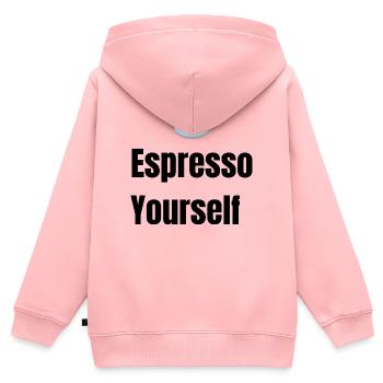 ☕ Coffee Lover T-Shirt – Lustige morgendliche Kaffeetasse - Kinder Premium Organic Zip Hoodie - Rosa - Hinten - AI Model Kid Female (0cm)