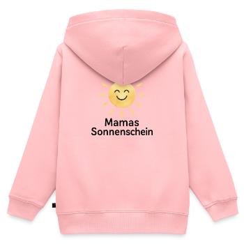 Soleil heureux avec visage - Sweat Premium à capuche zippé enfant bio - rose - Dos - AI Model Kid Female (0cm)