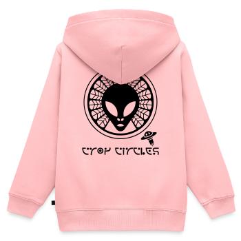 Uralter außerirdischer Kornkreis - Kinder Premium Organic Zip Hoodie - Rosa - Hinten - AI Model Kid Female (0cm)