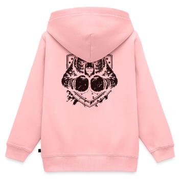 Bär Boxer - Kinder Premium Organic Zip Hoodie - Rosa - Hinten - AI Model Kid Female (0cm)