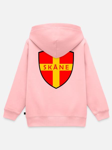 Skåne - Kinder Premium Organic Zip Hoodie - Rosa