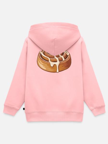 Süße Zimtschnecke - Kinder Premium Organic Zip Hoodie - Rosa