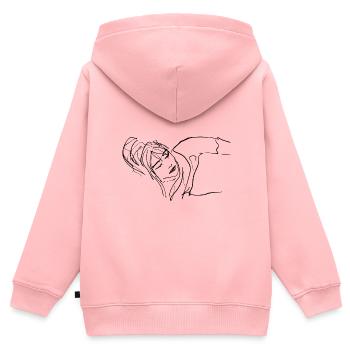 Sleep - Kids Premium Organic Zip-up Hoodie - rose - Back - AI Model Kid Female (0cm)