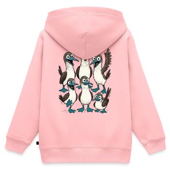 Lustige Seevogel Cartoon Illustration - Kinder Premium Organic Zip Hoodie - Rosa - Hinten - AI Model Kid Female (0cm)