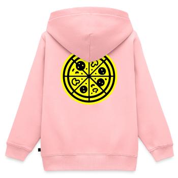 Pizza Symbol Pizzeria - Kinder Premium Organic Zip Hoodie - Rosa - Hinten - AI Model Kid Female (0cm)