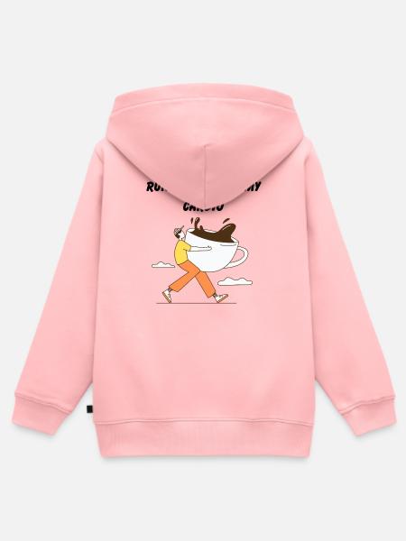Express-Kaffee für jeden Anlass - Kinder Premium Organic Zip Hoodie - Rosa