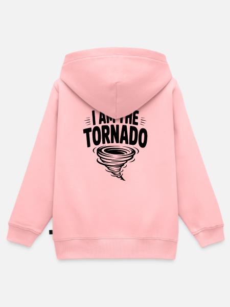 Ich bin der Tornado - Kinder Premium Organic Zip Hoodie - Rosa