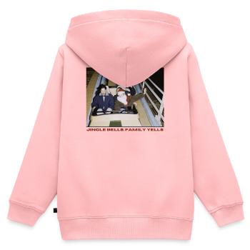 Weihnachtliche Achterbahn - Kinder Premium Organic Zip Hoodie - Rosa - Hinten - AI Model Kid Female (0cm)