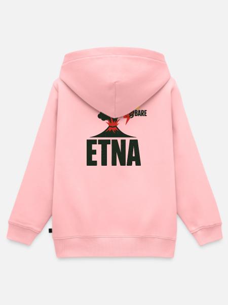 Ätna Eruption Grafik T-Shirt - Kinder Premium Organic Zip Hoodie - Rosa