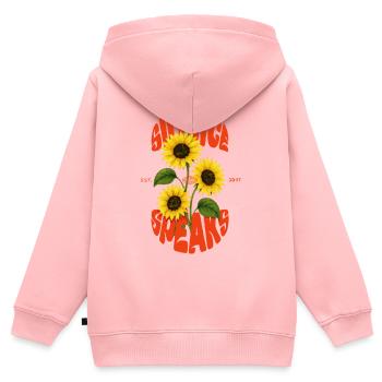 Silence Speaks - Kids Premium Organic Zip-up Hoodie - rose - Back - AI Model Kid Female (0cm)