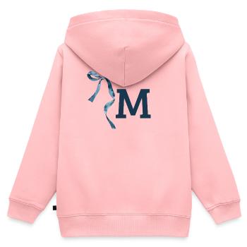 Monogramm m Geschenkidee - Kinder Premium Organic Zip Hoodie - Rosa - Hinten - AI Model Kid Female (0cm)
