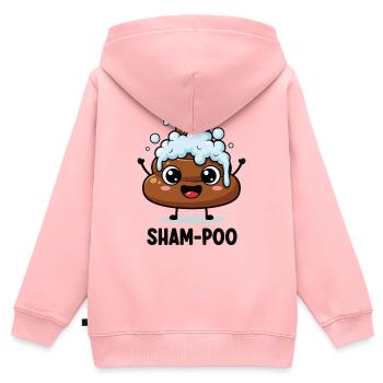 Schaumige-Party - Kinder Premium Organic Zip Hoodie - Rosa - Hinten - AI Model Kid Female (0cm)