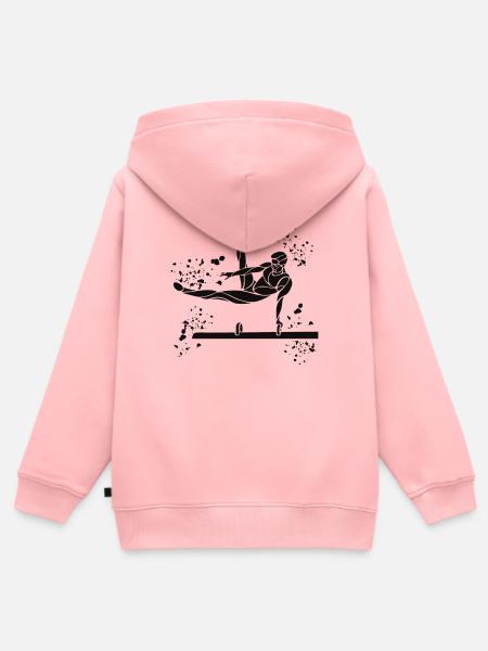 Kunstturnen Pauschenpferd Turner - Kinder Premium Organic Zip Hoodie - Rosa