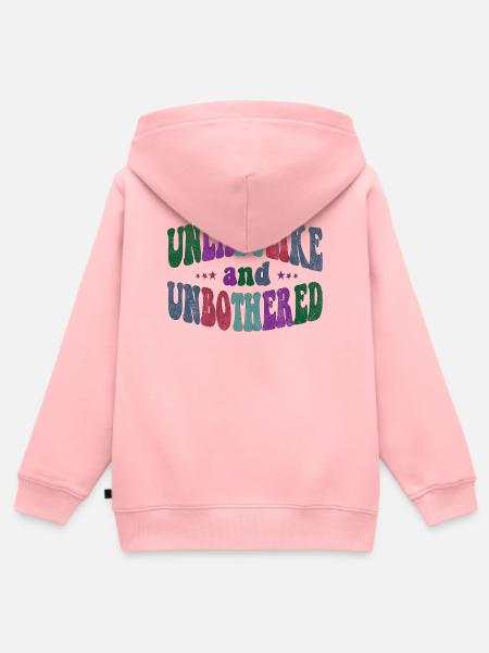 Unladylike and Unbothered - Kinder Premium Organic Zip Hoodie - Rosa