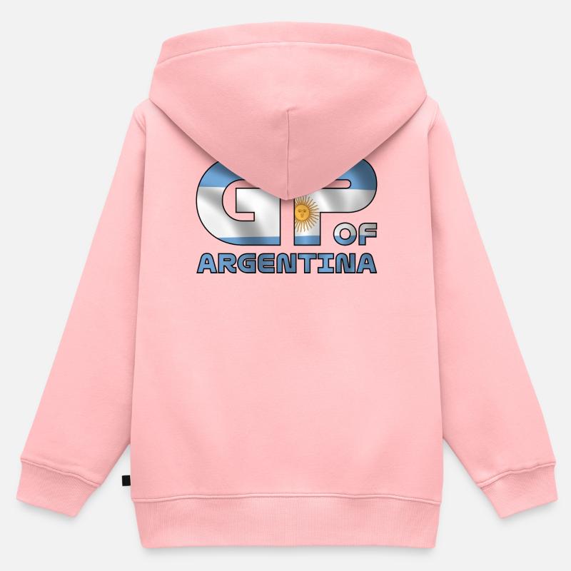 argentina_gp - Sweat Premium à capuche zippé enfant bio - rose