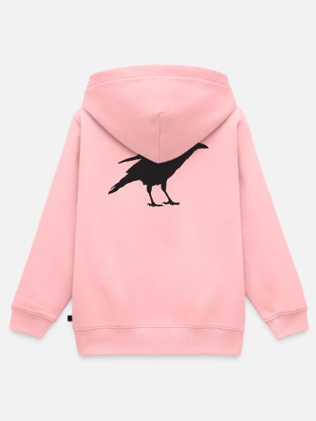 Krähe II - Kinder Premium Organic Zip Hoodie - Rosa