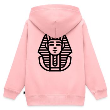 Pharao - Kinder Premium Organic Zip Hoodie - Rosa - Hinten - AI Model Kid Female (0cm)