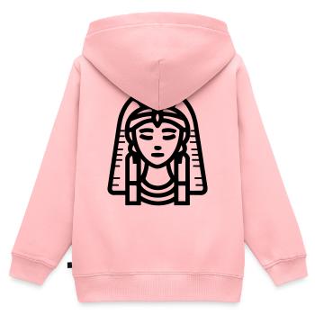 Pharao - Kinder Premium Organic Zip Hoodie - Rosa - Hinten - AI Model Kid Female (0cm)