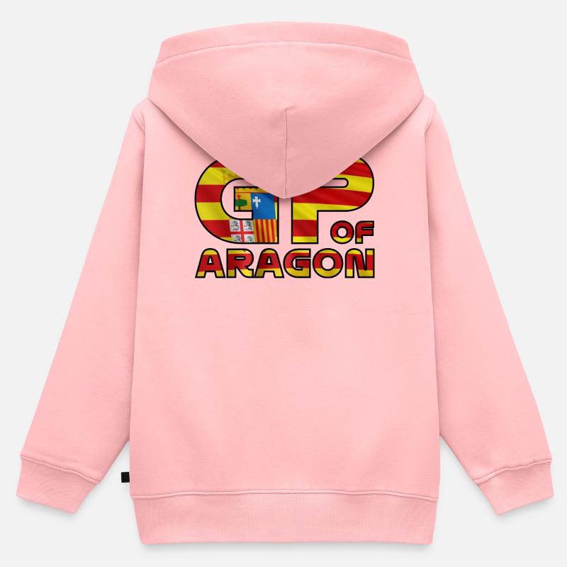 aragon_gp - Sweat Premium à capuche zippé enfant bio - rose