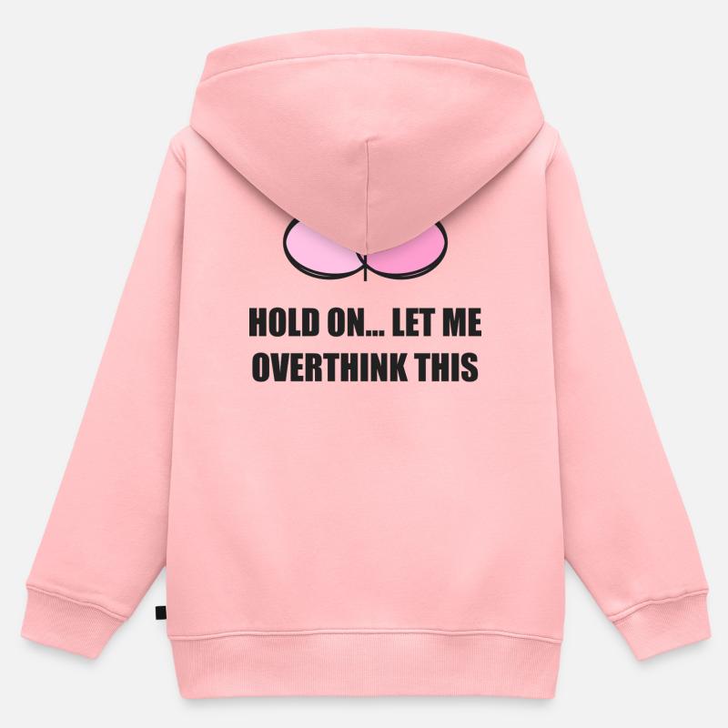 Club de réflexion excessive - Sweat Premium à capuche zippé enfant bio - rose