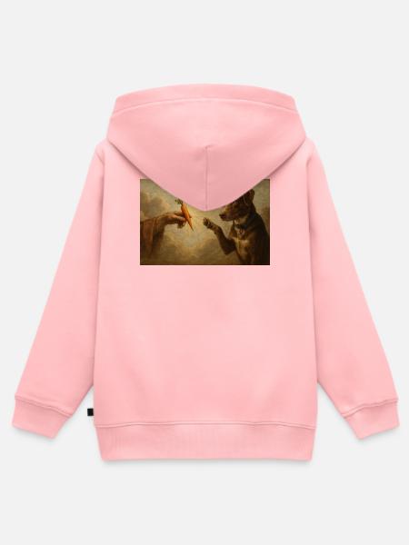 Karotte der Erleuchtung Hund - Kinder Premium Organic Zip Hoodie - Rosa