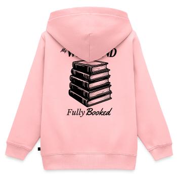 Mein Wochenende ausgebucht - Kinder Premium Organic Zip Hoodie - Rosa - Hinten - AI Model Kid Female (0cm)