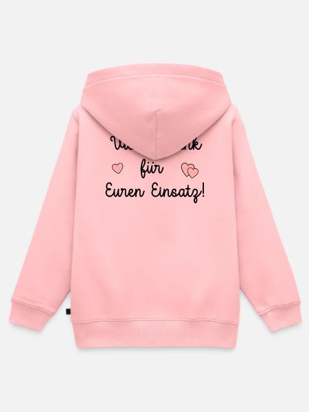 Vielen Dank Gruppe Team - Kinder Premium Organic Zip Hoodie - Rosa
