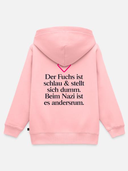 Gegen Rechts - Kinder Premium Organic Zip Hoodie - Rosa