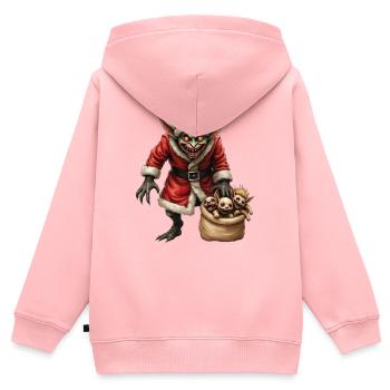 Christmas Goblin with Creatures - Kids Premium Organic Zip-up Hoodie - rose - Back - AI Model Kid Female (0cm)