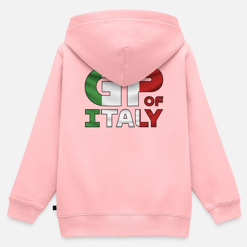 italy_gp - Sweat Premium à capuche zippé enfant bio - rose