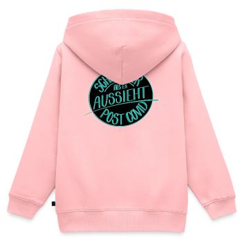 Pire qu’il n’y paraît, l’après-Covid - Sweat Premium à capuche zippé enfant bio - rose - Dos - AI Model Kid Female (0cm)