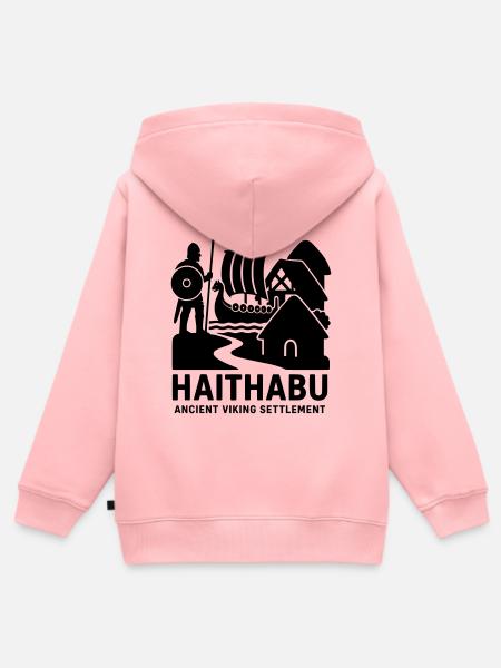 haithabu wikinger dorf - Kinder Premium Organic Zip Hoodie - Rosa