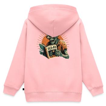 Zombie Retro SciFi Spieler - Kinder Premium Organic Zip Hoodie - Rosa - Hinten - AI Model Kid Female (0cm)