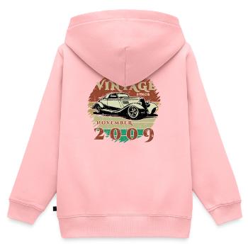 16. Geburtstag - Klassiker - Vintage since 11/2009 - Kinder Premium Organic Zip Hoodie - Rosa - Hinten - AI Model Kid Female (0cm)