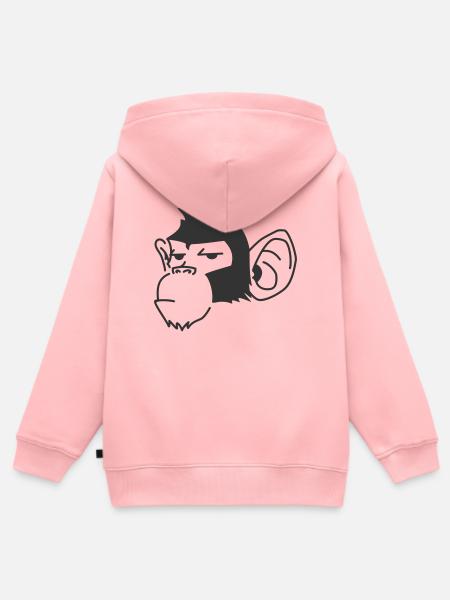 Urban Affe – Streetart Graffiti Primat - Kinder Premium Organic Zip Hoodie - Rosa
