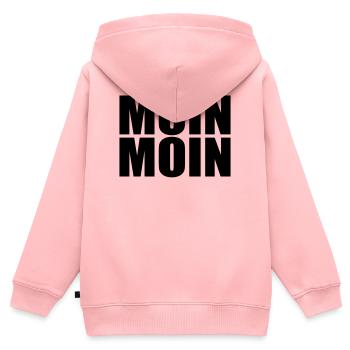 Moin Moin - Sweat Premium à capuche zippé enfant bio - rose - Dos - AI Model Kid Female (0cm)