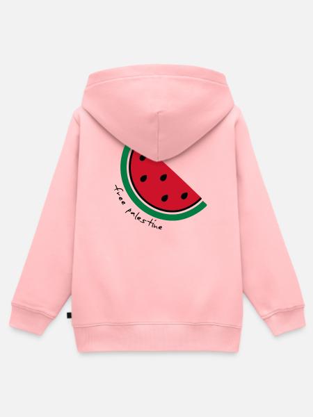 Wassermelonenscheibe Pop Art - Kinder Premium Organic Zip Hoodie - Rosa