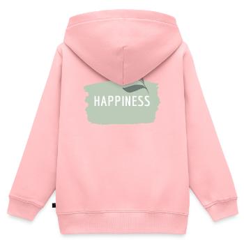 Happiness - Glück, Achtsamkeit, Freude - Kinder Premium Organic Zip Hoodie - Rosa - Hinten - AI Model Kid Female (0cm)