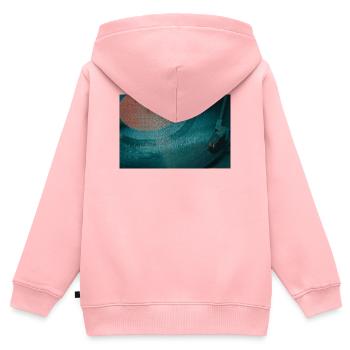 Turntable in a curvy pattern - Kids Premium Organic Zip-up Hoodie - rose - Back - AI Model Kid Female (0cm)