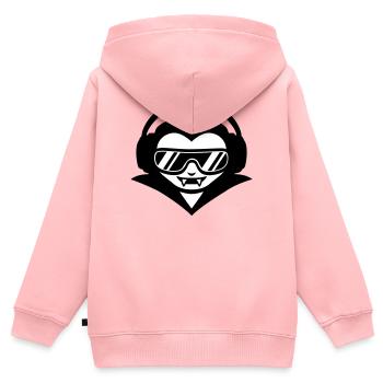 Vampir DJ mit Kopfhörern und Sonnenbrille - Kinder Premium Organic Zip Hoodie - Rosa - Hinten - AI Model Kid Female (0cm)