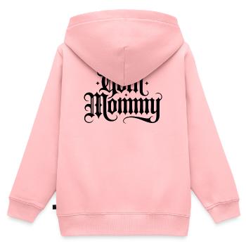 Goth Mommy - Cooles stoisches Design - Kinder Premium Organic Zip Hoodie - Rosa - Hinten - AI Model Kid Female (0cm)